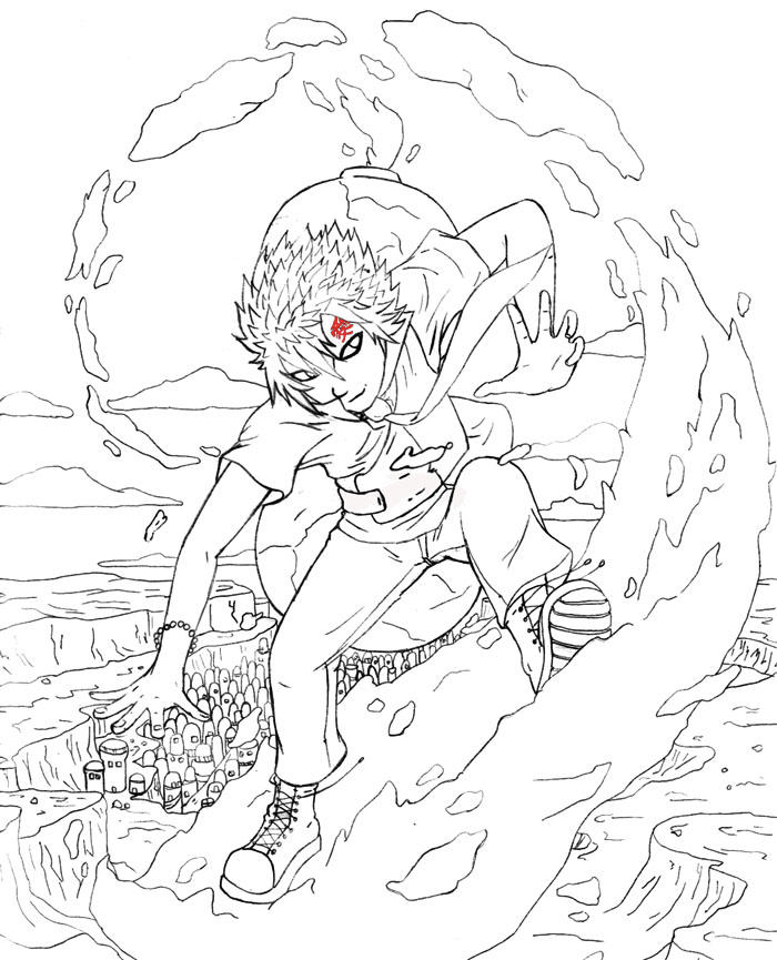 gaara coloring pages - photo #14