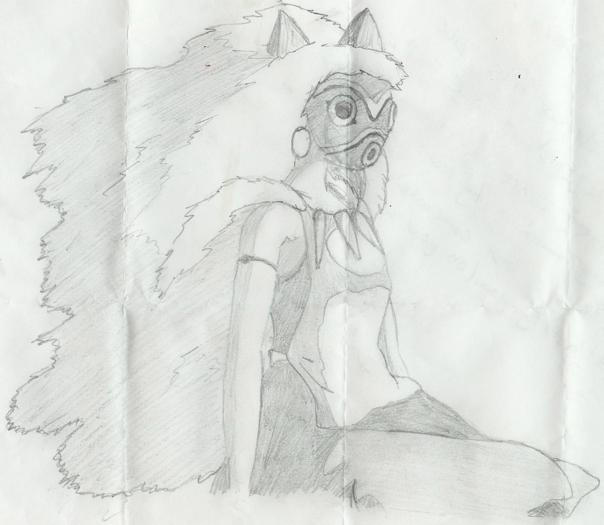 princess mononoke mask. Princess Mononoke sketch by