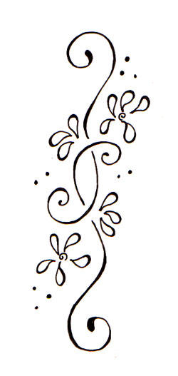 Floral lines tattoo | Flower Tattoo