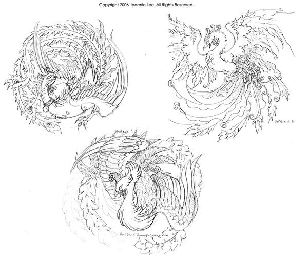 Phoenix Tattoo Designs by junosama on deviantART