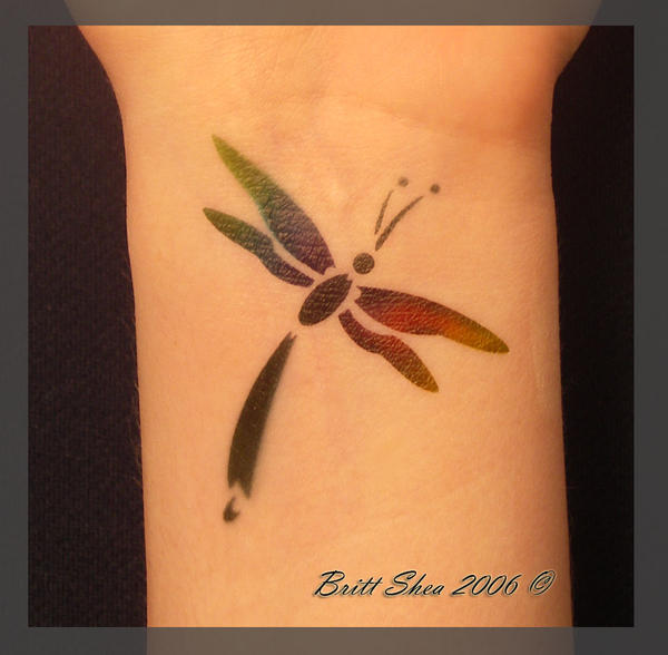 rainbow dragonfly - dragonfly tattoo