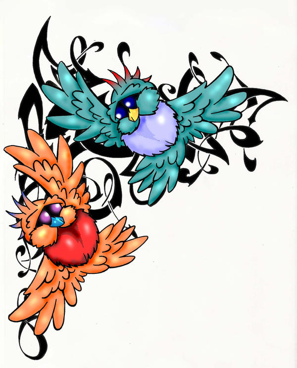 Love birds - shoulder tattoo