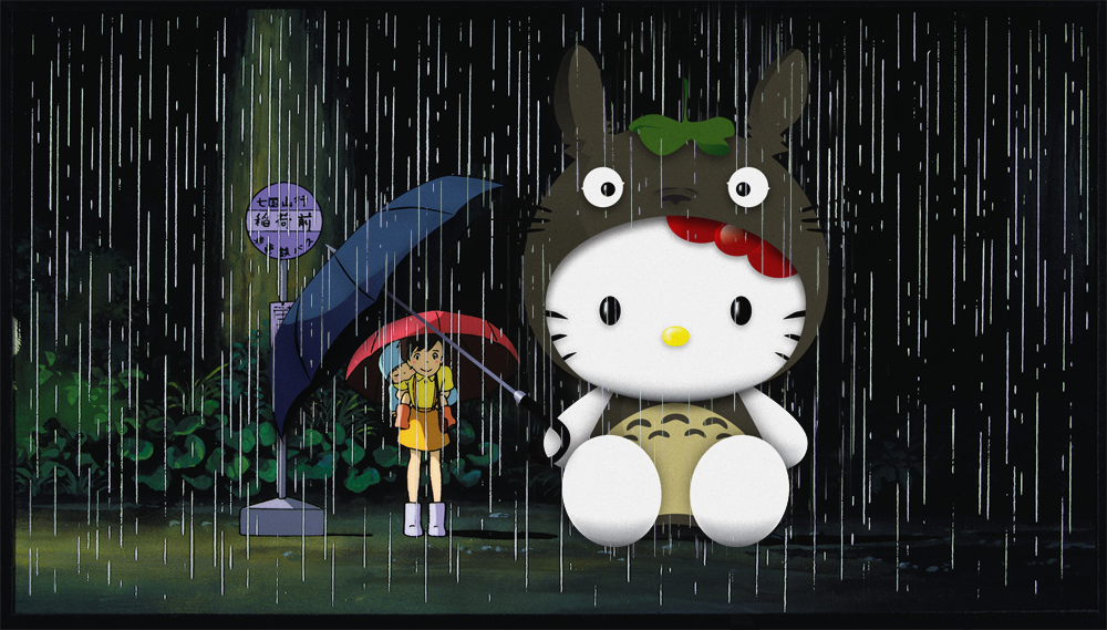 Hello Kitty - Totoro 2.0 by ~Katsumaru on deviantART