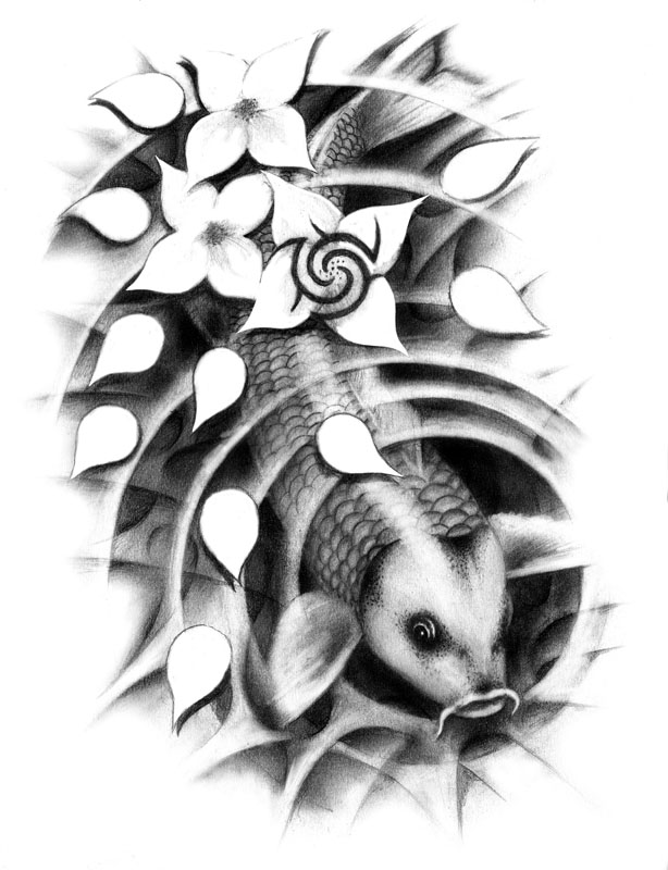 Koi Tattoo | Flower Tattoo