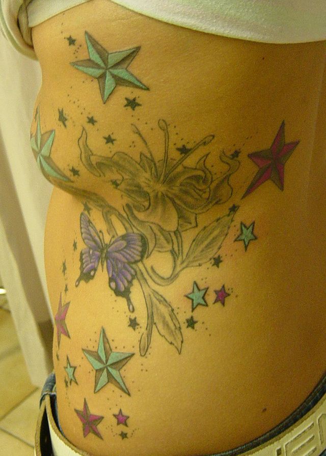 ButterflyFlowerStar Tattoo | Flower Tattoo