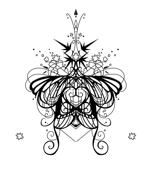 scroll tat derivative | Flower Tattoo
