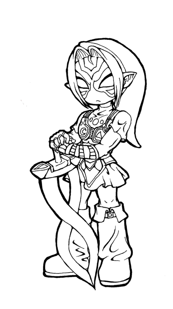 majoras mask link coloring pages - photo #7