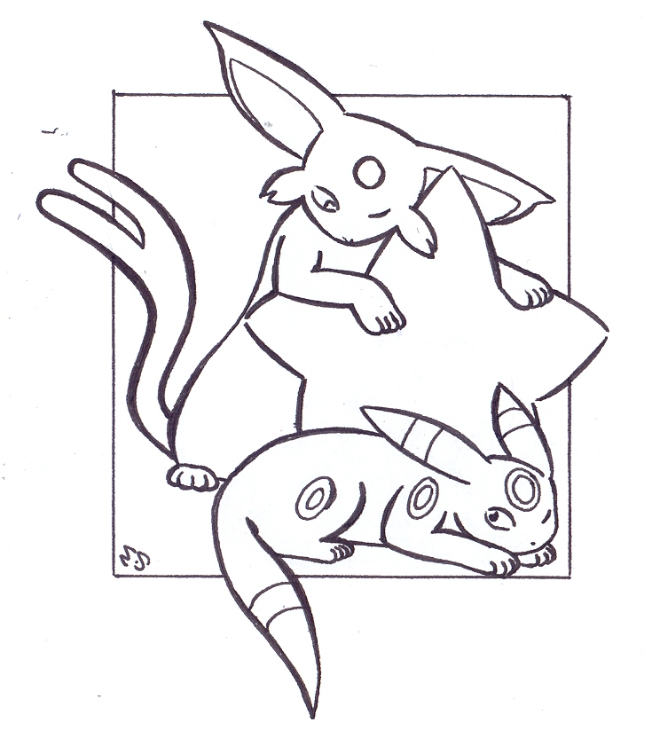 umbreon coloring pages free - photo #37