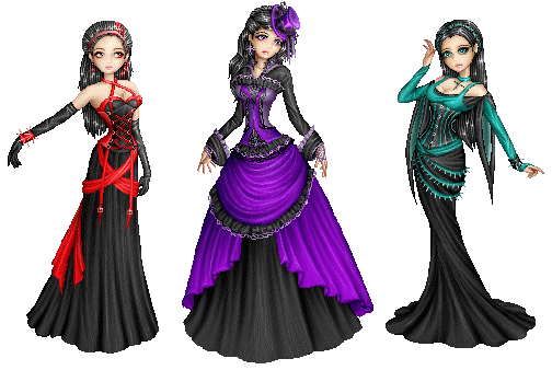 3 novos ladies.dolls góticas por Bitterkawaii