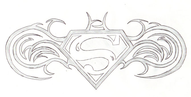 Superman - Batman Logo Tattoo by ~CatherineBruce on deviantART