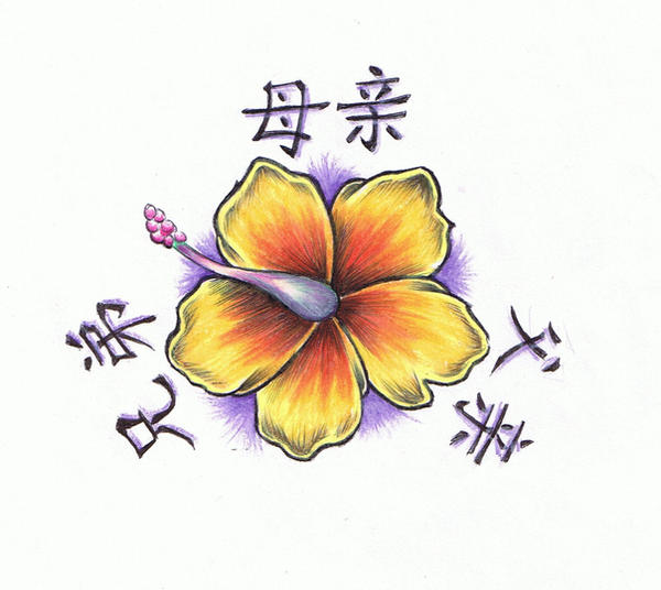 Symbols and flower | Flower Tattoo