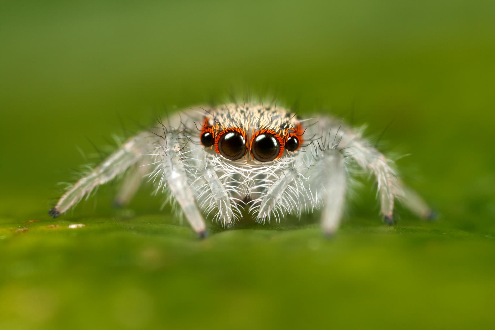 Image result for A white jumping spider