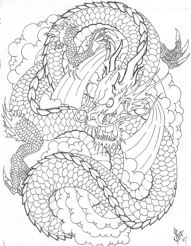 Dragon Tattoo Art. Art Japanese Dragon Tattoo