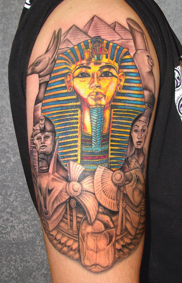 Egyptian art tattoo final by asuss06 on deviantART