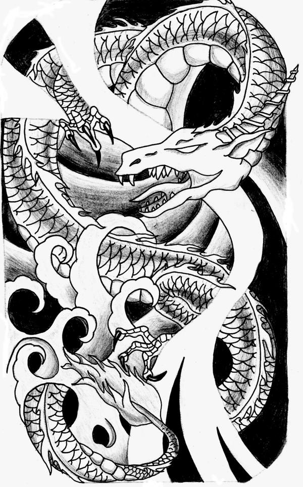 Dragon Tattoo Design by RandoMCommentarY on deviantART