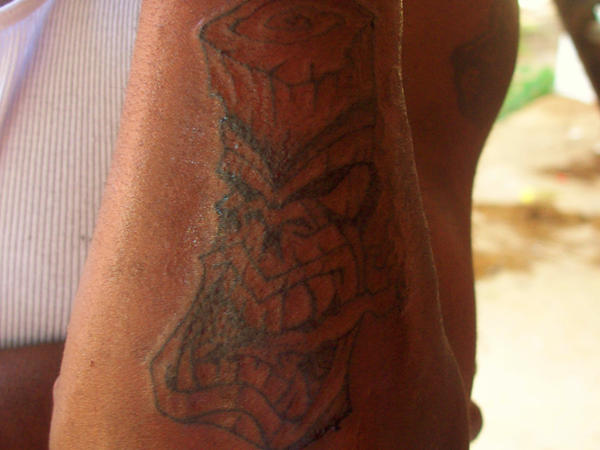 tiki tattoos. Josh, Tiki Tattoo Waikiki