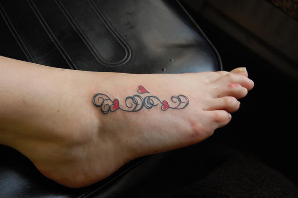 heart foot tattoo by DiamondbackTattoo on deviantART