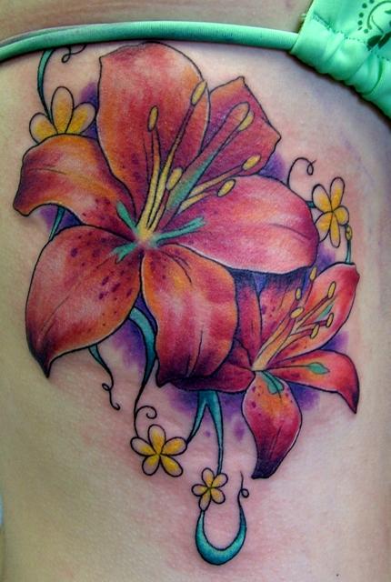 fire lillys | Flower Tattoo