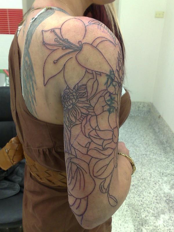 Flower half sleeve | Flower Tattoo