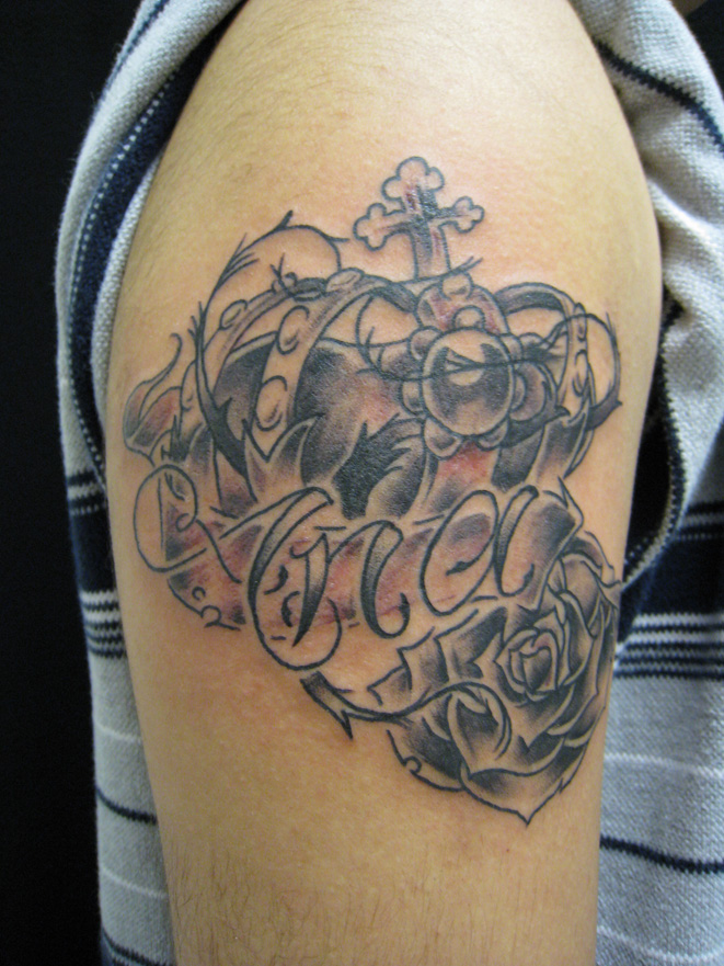 Heart Tattoo Crown Tattoos