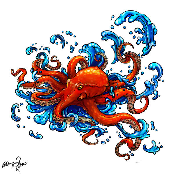 Octopus Tattoo commission by yuumei on deviantART