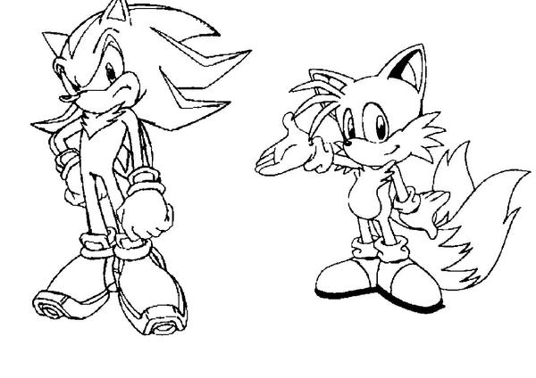 tails and shadow coloring pages - photo #21