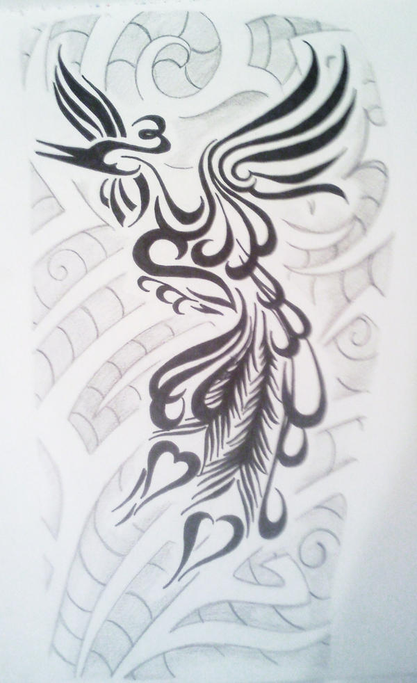 Tribal Peacock Tattoo Design Picture 2