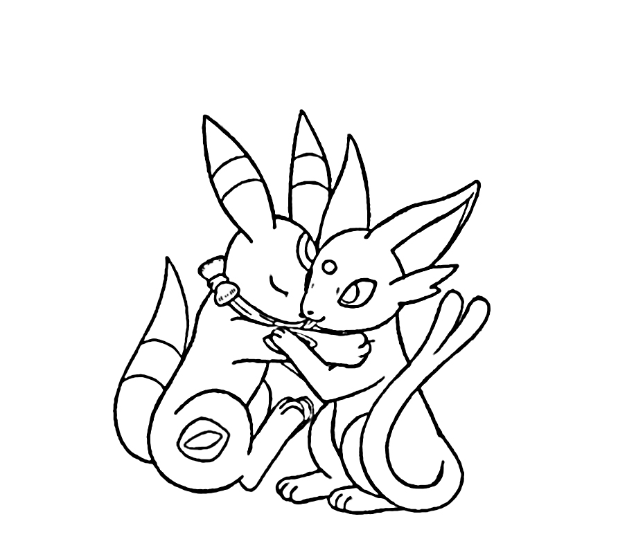 umbreon coloring pages free - photo #26