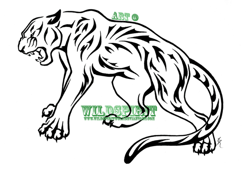 Tribal Nature Panther Tattoo by *WildSpiritWolf on deviantART