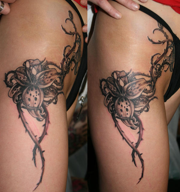 Lily Thorn Climb Rose | Flower Tattoo
