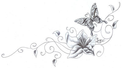 Flower Butterfly chicano Climb | Flower Tattoo