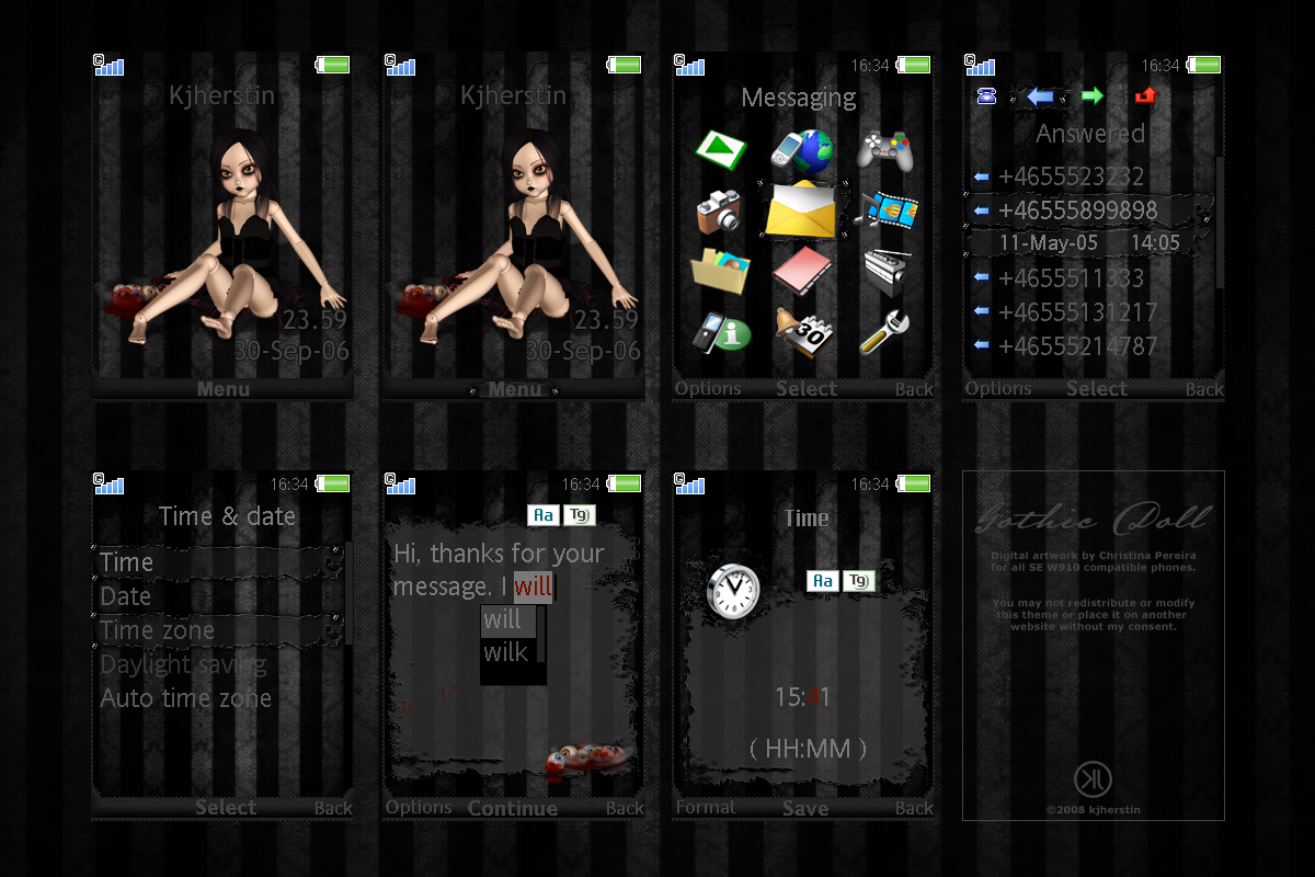 Gothic Doll for Sony Ericsson. Gothic Doll for Sony Ericsson gothic doll