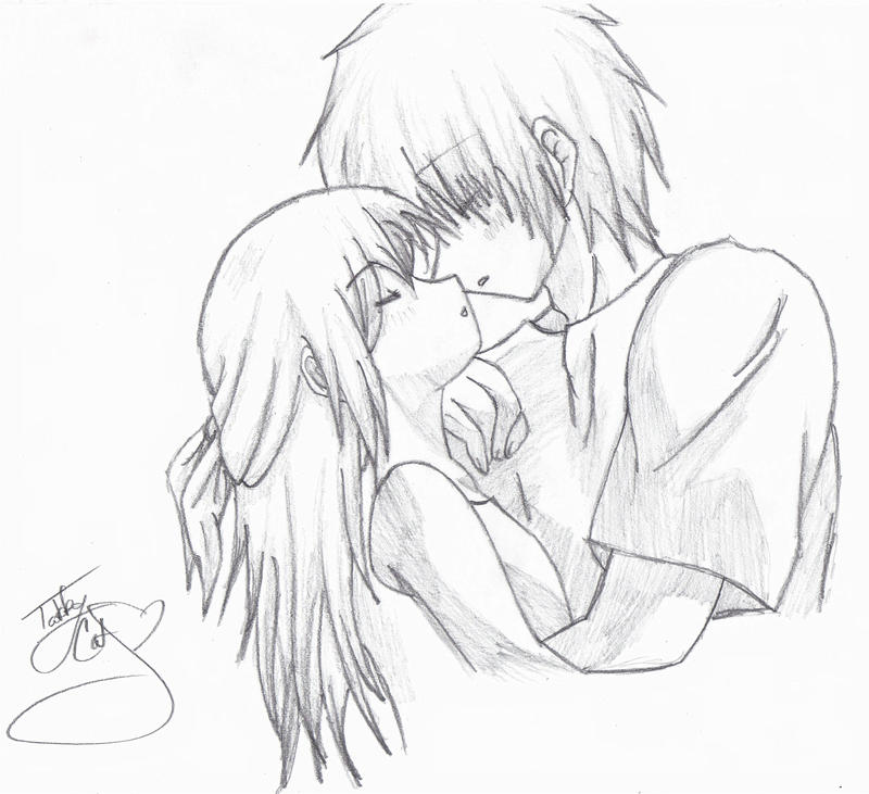 anime love kiss drawings. anime love kiss drawings