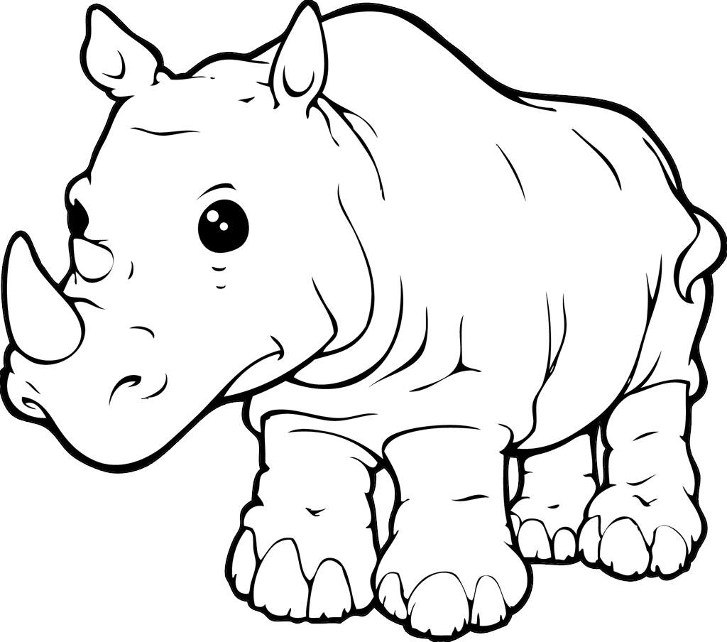 Rhino Coloring Pages - Kidsuki