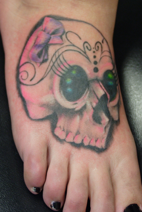 skull tattoos girly skull