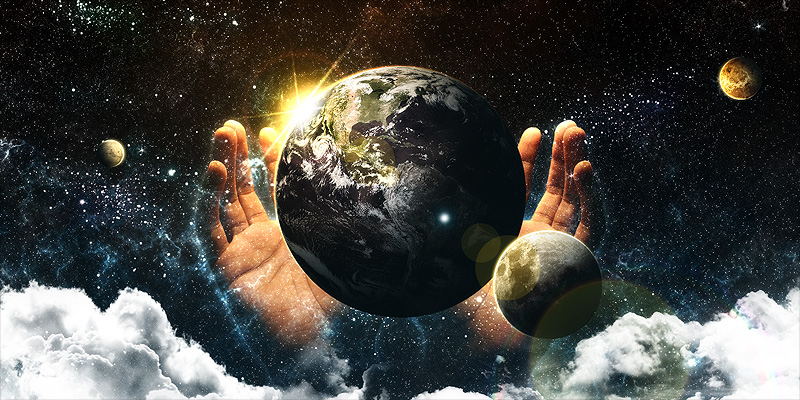 A godly picture of a pair of hands cradling the earth.