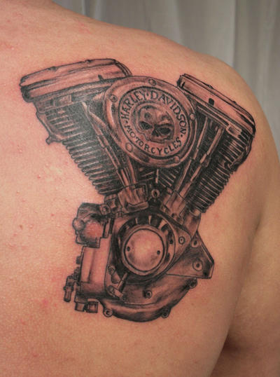 Harley engine Tattoo by 2FaceTattoo on deviantART