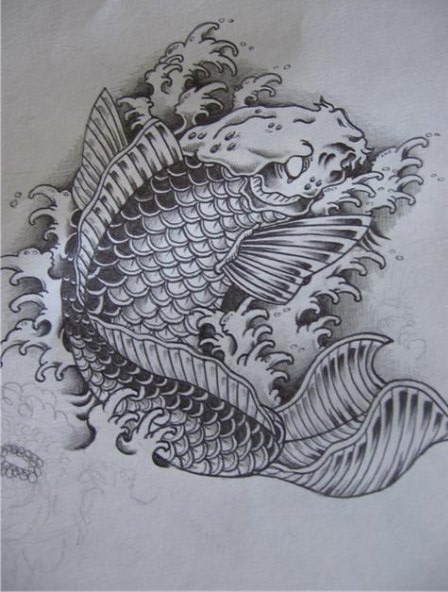 Koi Fish Tattoo by lepimp35