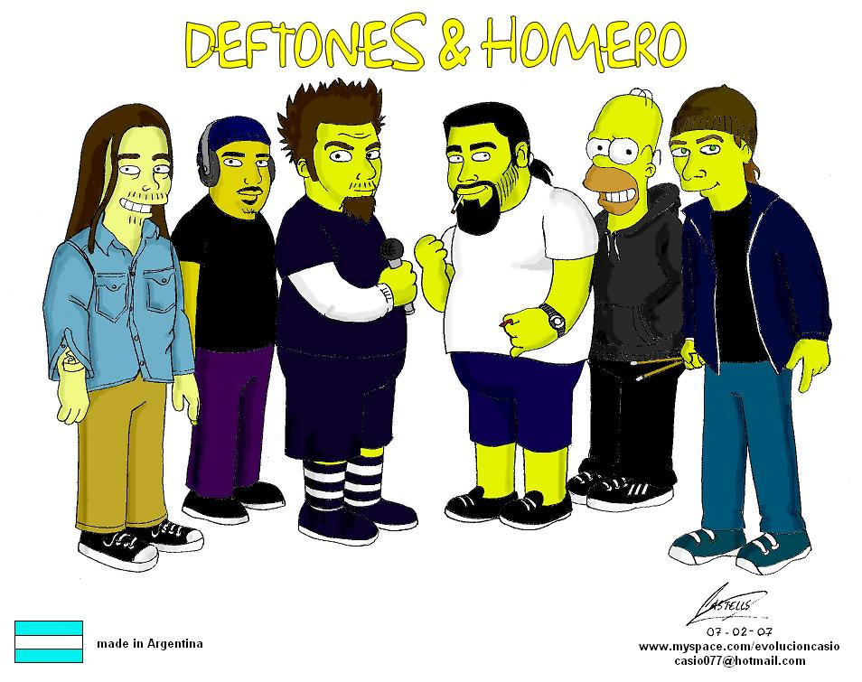 Deftones y Homero by mauriart on deviantART