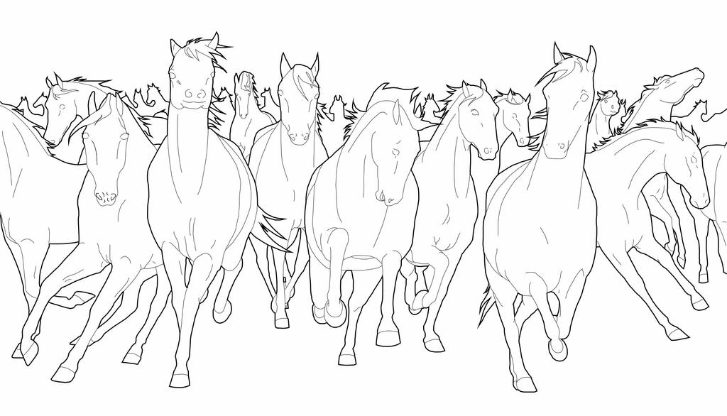 a herd horse coloring pages - photo #8
