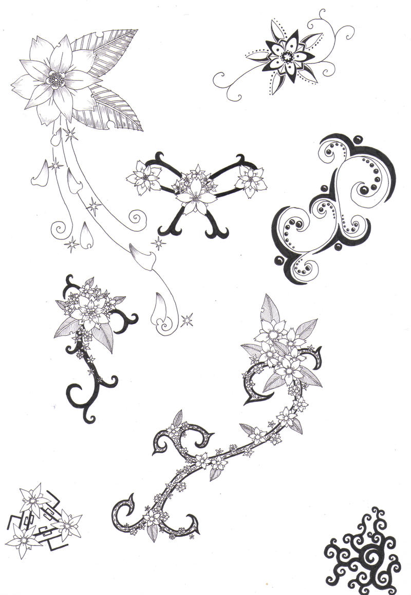 flower tattoo designs 4 by crazyeyedbuffalo designs interfaces tattoo ...