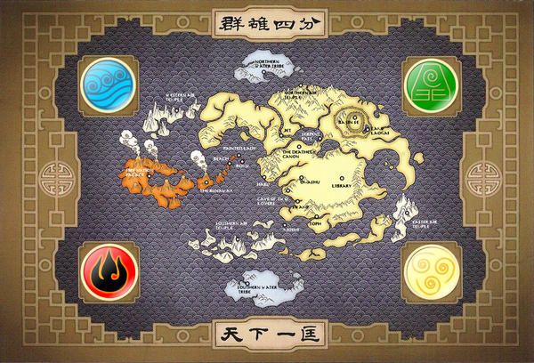 avatar last airbender map of world. Avatar World Map Wallpaper by