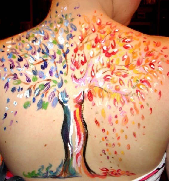 paintings of nature photos. Mother Nature Body painting