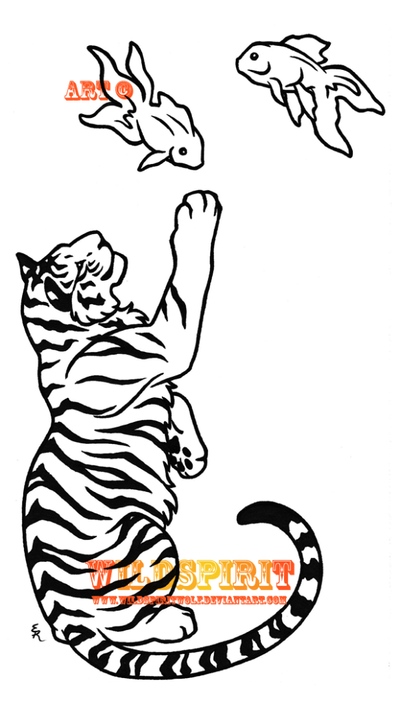 Tiger And Goldfish Tattoo by *WildSpiritWolf on deviantART