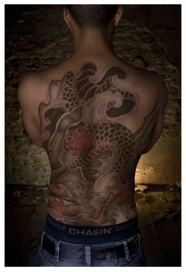 Full Back Piece Japanese Dragon Tattoo Design Picture 4