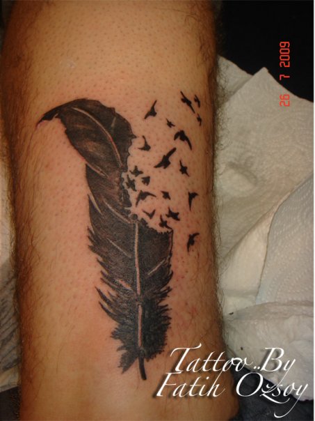 Feather Into Birds Tattoo Picture 2