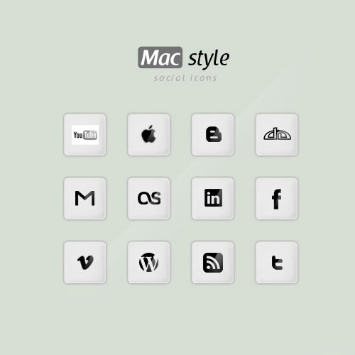 Mac Style Social Icons
