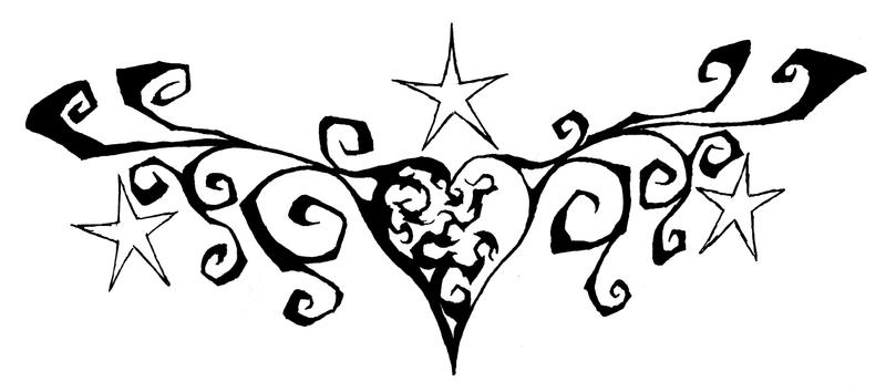 tattoo designs stars on hand heart star star tattoo designs
