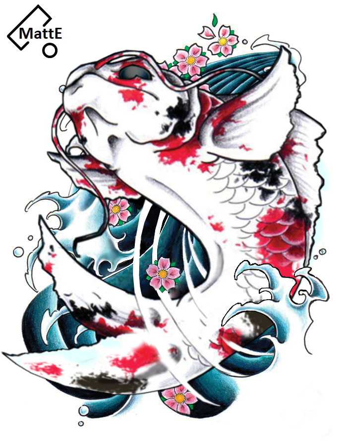 Koi Tattoo Design images