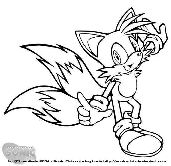 tail sonic hedgehog coloring pages - photo #12